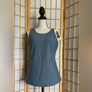 32 Degrees Slate Blue Ribbed Tank Top - Small